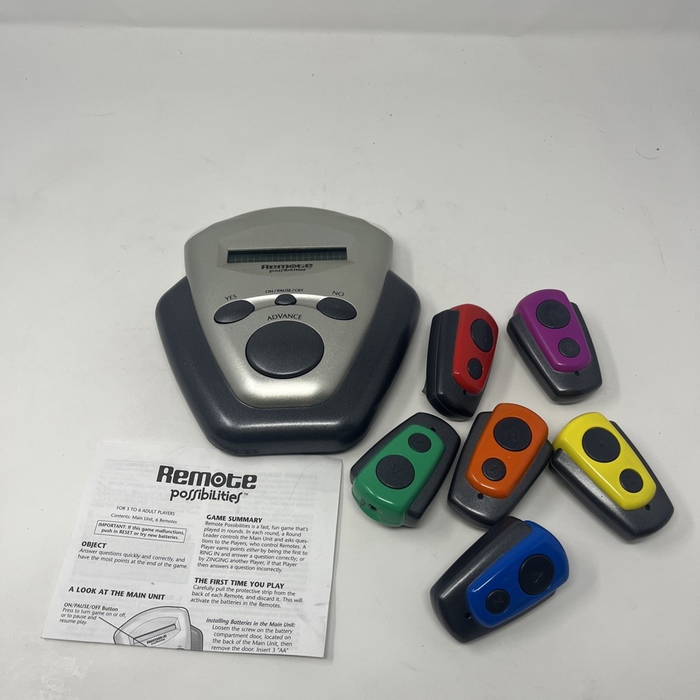 2002 Hasbro Remote Possibilities Game - Trivia Electonic Game Tested‎ Working